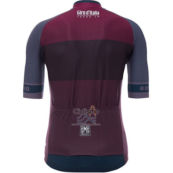 Giro d'Italia Ropa Ciclismo Culotte Corto 2017 Hombre Mangas Cortas Coppi Fucsia y Brown
